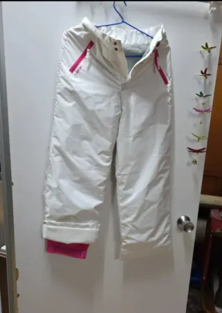 Pantalón de esquí niña 10 años blanco