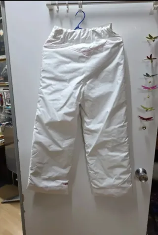 Pantalón de esquí niña 10 años blanco