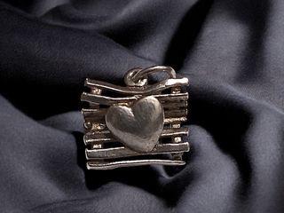 Ciondolo Panchina con Cuore Argento