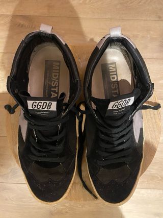 Golden Goose Mid Star Negras y Plateadas