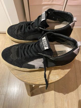 Golden Goose Mid Star Negras y Plateadas
