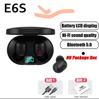 Auriculares Bluetooth E6S con Pantalla LCD