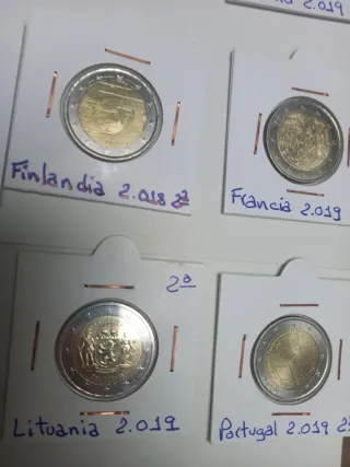 Lote 16 monedas conmemorativa 2€ S/C  encartonadas