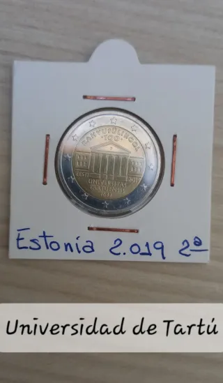 Lote 8 monedas conmemorativa 2€ S/C  encartonadas
