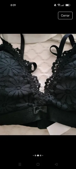 Conjunto 3 sujetadores encaje nuevos