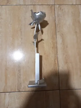 Rosa de chapa de hierro artesanal