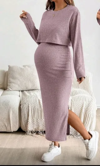 Conjunto premamá dos piezas rosa