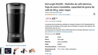 Molinillo de café DeLonghi KG200