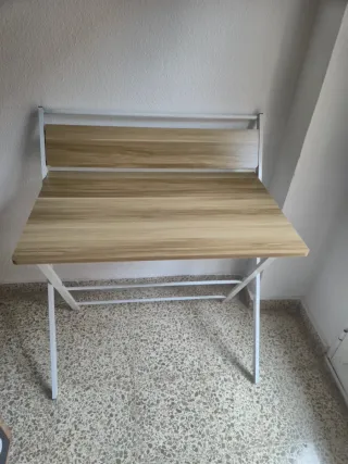 Escritorio plegable madera y metal