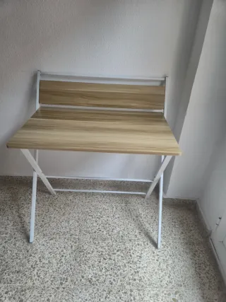 Escritorio plegable madera y metal
