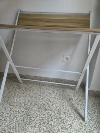 Escritorio plegable madera y metal