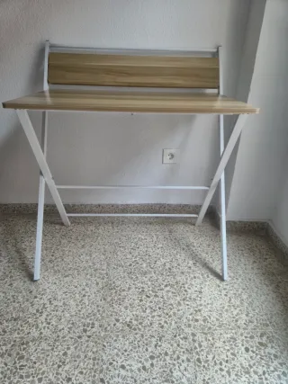 Escritorio plegable madera y metal