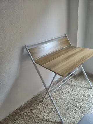 Escritorio plegable madera y metal