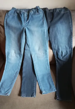 Lote 2 pantalones vaqueros azules