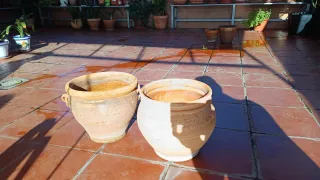 Juego 4 Macetones Terracota y Metal