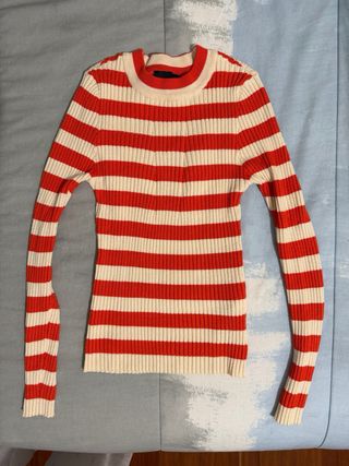 Camiseta de manga larga a rayas