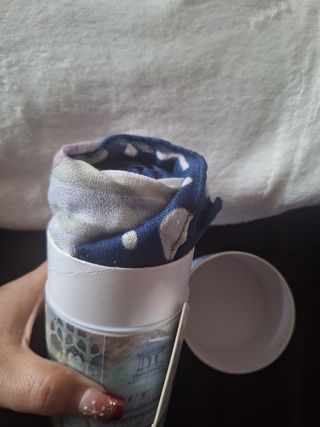 Pañuelo Sweet Candy azul y marrón