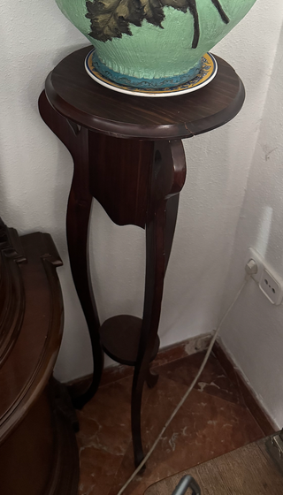 Soporte madera pie macetas