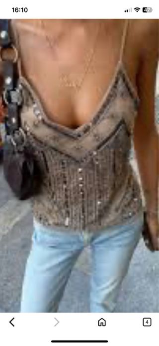 Top lencero Zara bordado