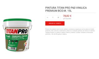 Pintura TitanPro P-60 15L Blanca Sin Abrir