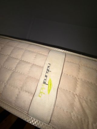 Cama alta individual madera + colchón