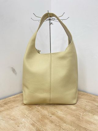 Bolso de piel auténtica amarillo 1210