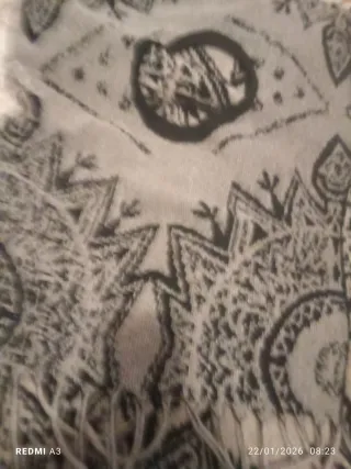 Mantello Lokita Taglia Unica Beige/Nero