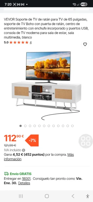 Mueble de televisión comedor