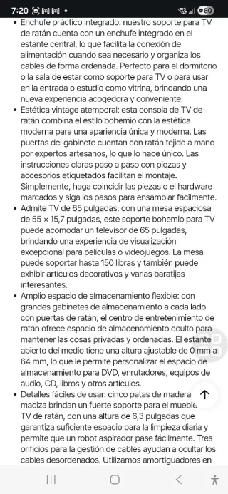 Mueble de televisión comedor