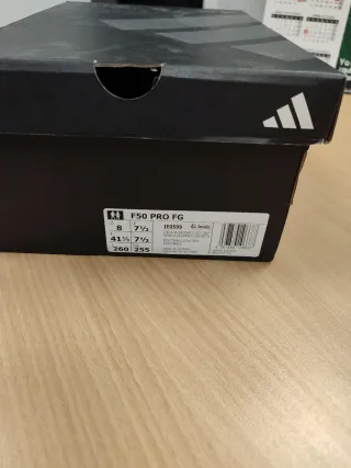 Adidas F50 Pro Botas de fútbol, nuevo. Talla 41.