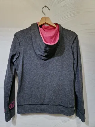 Sudadera Polar Gris y Rosa
