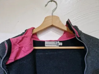 Sudadera Polar Gris y Rosa