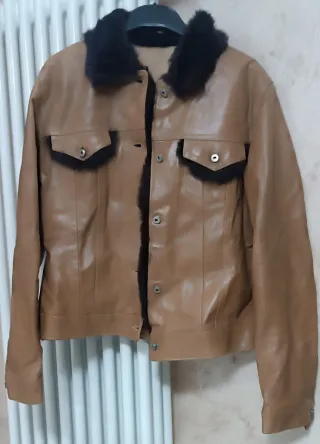 Giacca di vera pelle donna marrone made in Italy