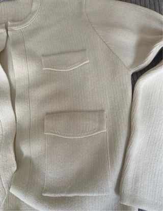 Chaqueta Zara Punto Beige Talla m10