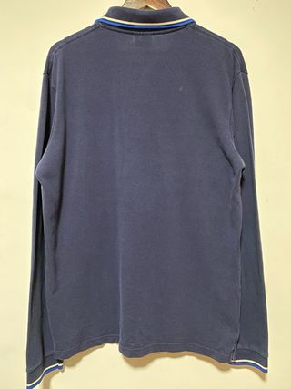 Polo Lacoste Manga Larga Azul Talla L