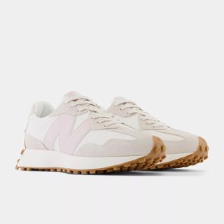 New Balance 327 Nobuk Blanco y rosa empolvado T 44