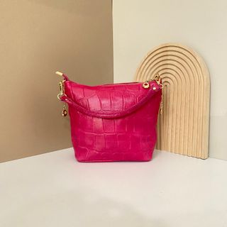 Bolso Piel Italiana Rosa 1305