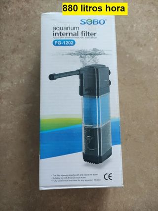 filtro acuario mediano pecera 880 litros hora