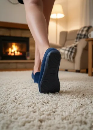 Ballerine blu in velluto