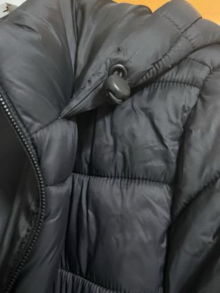 Abrigo largo acolchado negro talla M