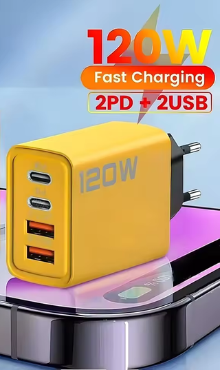 Caricatore QUICK 4porte 120W iPhone Samsung Xiaomi
