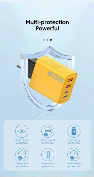 Caricatore QUICK 4porte 120W iPhone Samsung Xiaomi