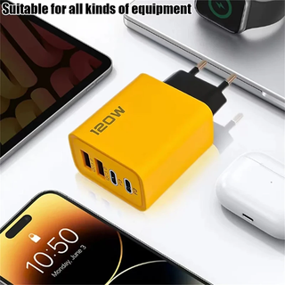 Caricatore QUICK 4porte 120W iPhone Samsung Xiaomi