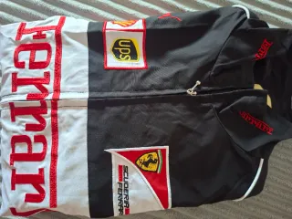 Chaqueta Ferrari Retro Negra y Blanca