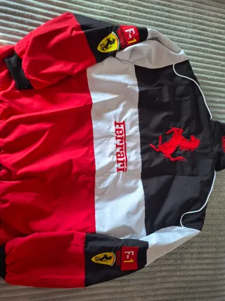 Chaqueta Ferrari Retro Negra y Blanca