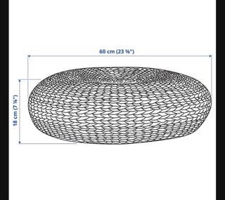 Alseda Ikea Taburete Cesta Mimbre