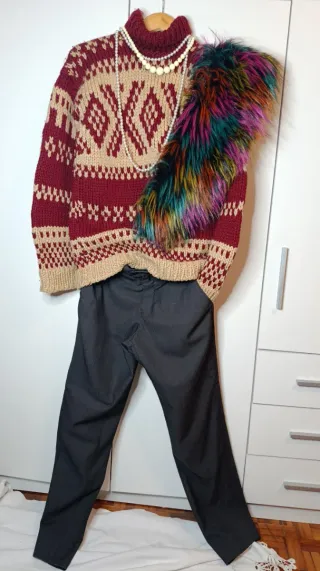 Jersey de lana tejido a mano