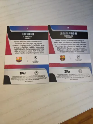 Lamine Yamal Raphinha Barcellona Topps Ucc