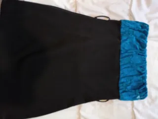 Vestito donna tubino nero e blu