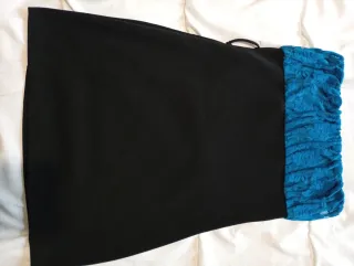 Vestito donna tubino nero e blu